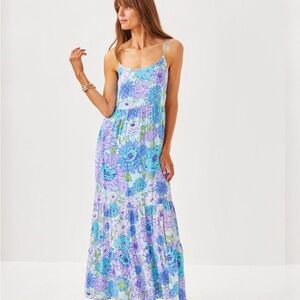 Lilly Pulitzer Teresa Floral Maxi Dress in Blue and Purple